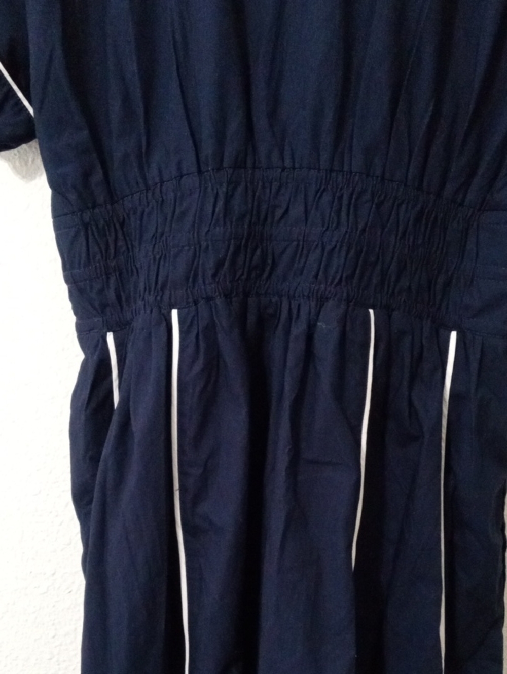 By Anthropologie Somerset Women's Navy Stripe Midi Dress - Picture 5 of 7